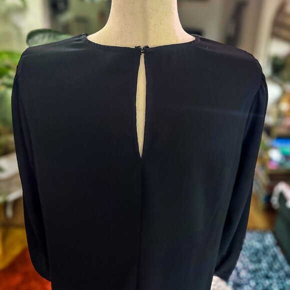 Old Navy Black Mini Shift Dress – Long Sleeve, Size Large - Picture 5 of 8